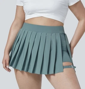 Pantaloncino donna Halara con fibbia plissettata taglia 1X. Breezeful. Vita alta. Tascabile. - Foto 1 di 9