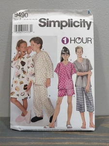 Camisón Pantalones Cortos Simplicity 9490 Niño Adolescente Talla 7-16 Patrón de Costura - Imagen 1 de 4