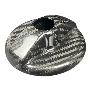 ABARTH Internal Genuine Carbon Fibre GAS FUEL CAP COVER TRIM 500 595 695 UK - Picture 1 of 10