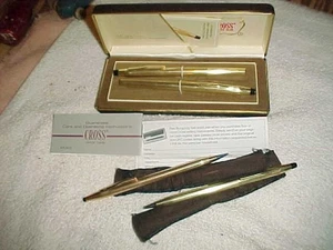 4 vintage CROSS 12K and 14K GOLD FILLED ITEMS - ROLLER BALLS and PENCILS - Picture 1 of 10