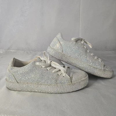 Aldo Etilivia Glitter Women's Size 8.5 Sneakers White Sparkle Iridescent Opal - Image 1 of 4
