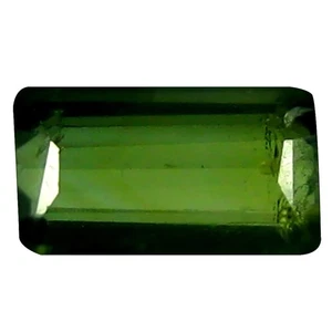 0,77 ct gut aussehendes Achteck (7 x 4 mm) unbeheizt Mosambik grüner Turmalin - Bild 1 von 1