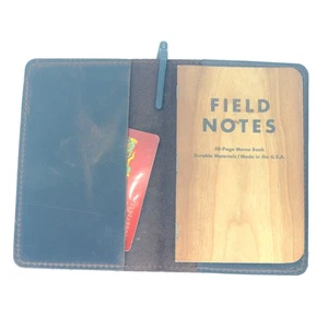 Distressed Leather Checkbook Journal Cover for Field Notes Moleskine Cahier N... - Picture 1 of 6