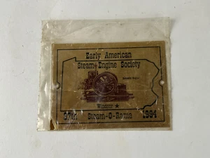 Early American Steam Engine Society Plate Metal 37th Steam o rama 1994 Windsor - Imagen 1 de 10