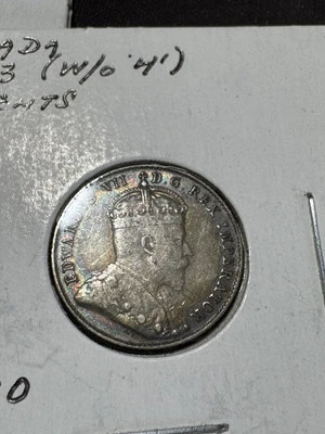 ** CANADA 1903 ( W/O 'H' ) 10 CENTS SILVER .......SCARCE,  KEY DATE ** - Image 1 of 4