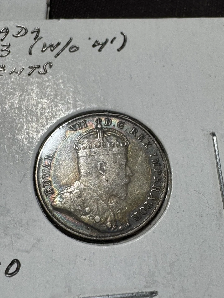 ** CANADA 1903 ( W/O 'H' ) 10 CENTS SILVER .......SCARCE,  KEY DATE ** - Image 1 of 4