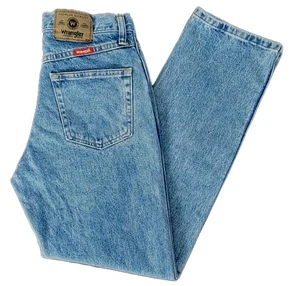 Wrangler Men Tag 30×30 Actual 29x30 Light Blue Denim Jeans Cotton Straight Leg - Picture 1 of 12