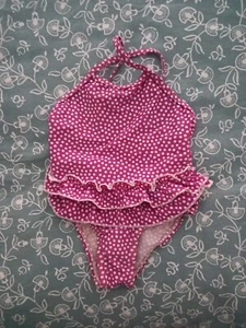 Baby Girl Swimsuit Size 6-12 Months Purple Spotty Pescatare GC - Picture 1 of 3