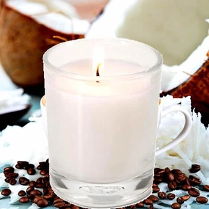 Coffee & Coconut Eco Soy Votive Candles Clean Burn Vegan Pet Safe Hand Poured - Picture 1 of 26