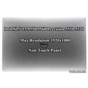 15" Dell XPS 15 9550 9560 Precision 5510 5520 FHD LCD Non-Touch Screen Assembly - Picture 1 of 5
