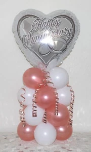 ANNIVERSARY - ROSE GOLD - FOIL BALLOON - PARTY DISPLAY KIT - TABLE CENTREPIECE - Picture 1 of 2