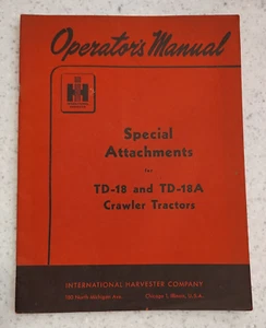 COSECHADORA INTERNACIONAL - TRACTOR SOBRE ORUGAS ACCESORIOS ESPECIALES MANUAL DE OPERADOR - Imagen 1 de 5