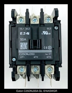 Eaton C25DNJ350A-GL Definite Purpose Contactor - 50Amp/120vAC - Unused/Warranty - Picture 1 of 8