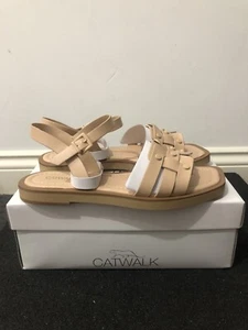 Graceland Deichmann Catwalk Strappy Flat Sandals Beige UK 6 EU 40 £30 - Picture 1 of 11