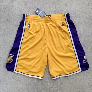 NWT Vintage Adidas LA Lakers NBA Swingman Shorts Size 2XL From 2013 - Picture 1 of 5