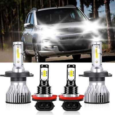 Комплект из 4 светодиодных фар для Fiat Uno 2018–2019 годов + комбинированные противотуманные лампы 6000K белые - Изображение 1 из 4