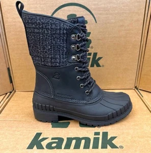 Kamik - Women's Sienna 2 Black Waterproof Winter Boots (Up to -20°C) New in Box - Picture 1 of 6