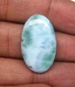 Natural Larimar Cabochon Oval Shape 25.95 Cts Loose Gemstone H 2606 - Picture 1 of 6