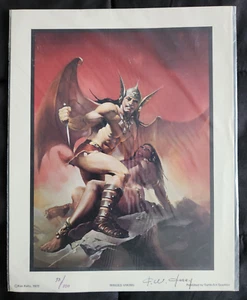Ken Kelly 1976 Signed & Numbered Print - Winged Viking - #73/100 - Picture 1 of 2