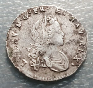 FRANCE LOUIS XV 10 SOLS 1/8 ECU 1719 & AIX SCARCE - Picture 1 of 2