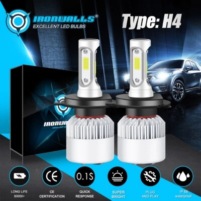 H4 9003 HB3 LED Headlight Bulbs High Low Beam Globes For Ford Falcon FG 2008-10 - image 1 of 4