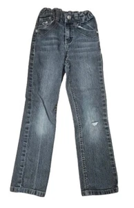 Girls Arizona Jean Co SZ 6X Slim Skinny Jeans Embroidery Blue Bling Heart Pocket - Picture 1 of 3