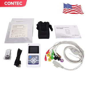 USA Portable 12 Channel 24Hours ECG EKG Holter Analyze System Recorder TLC5000 - Picture 1 of 12