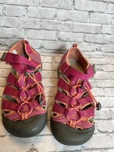 Keen Kids Newport H2 1014267 Pink Round Toe Drawstring Waterproof Sandals Sz 4 - Picture 1 of 16