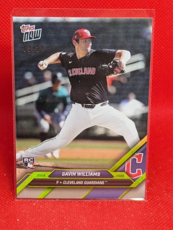 2024 Topps Now Opening Day Gavin Williams #OD-69 RC Rookie-GOLD FOIL ***3/24*** - Image 1 of 2