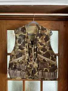 Vintage Gamehide Camo Hunting Vest Waterfowl Duck Hunting Camouflage Size M - Picture 1 of 3