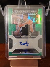 2022-23 Panini Prizm Draft Picks Zach Edey auto #SS-ZED green prizm Purdue 