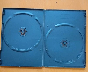 28 DVD Hüllen Slim 2fach 190x135x7mm schwarz gebraucht - Afbeelding 1 van 3