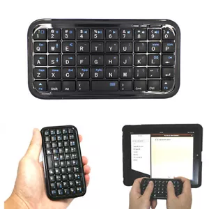 Mini Bluetooth-compatible 3.0 Keyboard Rechargeable Slim Travel Wireless Keypad - Picture 1 of 6