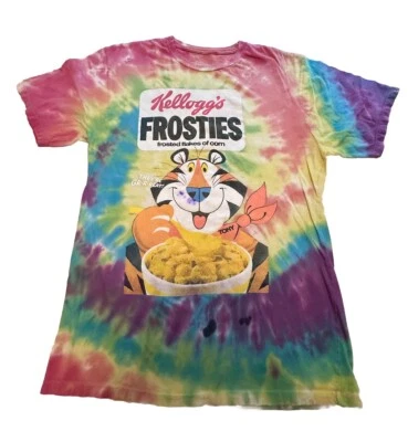 Camiseta manga corta Kelloggs Frosted Flakes Tony The Tiger Tie Dye adulto hombre Foto 1 de 4