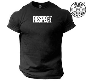 Respect T-Shirt Fitnessstudio Kleidung Bodybuilding Krafttraining Training Boxen MMA Top - Bild 1 von 18