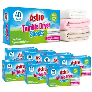80-280 Tumble Dryer Sheets Fresh Linen Scented Fabric Laundry Softener Freshener - Picture 1 of 6