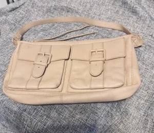 *GAP*  Butter Soft Leather Shoulder Bag Taupe/Beige - Picture 1 of 5