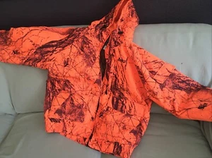 MOUNT’N PRAIRIE Blaise Orange & Naked North Camo Jacket With Hood - Picture 1 of 5