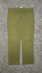 GANT Rugger Men’s Pants SUMMER CHINO Solid Olive Green FF Slim Fit Size 30/27”in - Picture 1 of 22