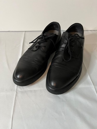 Scarpe Oxford stringate da uomo Vans in pelle nera misura 2 5 10 5