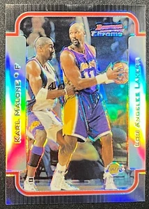 2003-04 BOWMAN CHROME KARL MALONE REFRACTOR #077/300 LAKERS - Picture 1 of 2