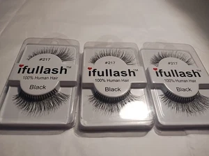 3 IFullash #217 Human Hair Eyelashes - Picture 1 of 2