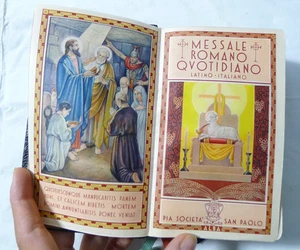 MESSALE ROMANO QUOTIDIANO LATINO-ITA 1950 PIA SOCIETà SAN PAOLO PREGHIERA - Picture 1 of 3