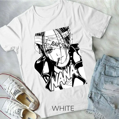 Nueva Camiseta Blanca Nana Shin, Piedras Negras Marrón Y Negro Anime Japón Foto 1 de 4