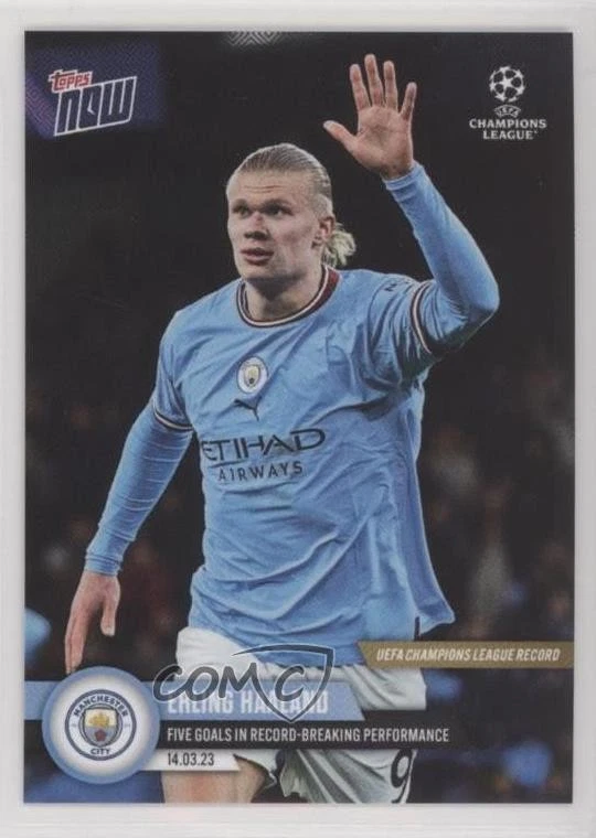 2022-23 Topps Now UCL /10723 Erling Haaland #090 - Image 1 of 3