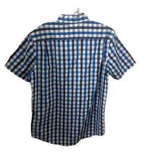 Camisa Tommy Hilfiger Manga Oxford Mediana Azul Cuadros Guinga Abotonada NUEVA - Imagen 1 de 3