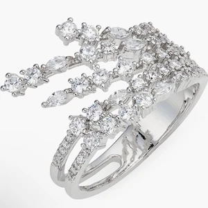 Anillo Nordstrom Angled Mujer Piedra Mixta Plata Talla 9 Nuevo con Etiquetas - Imagen 1 de 3