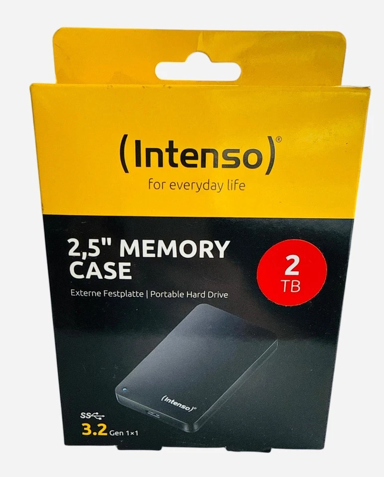Intenso Memory Case 2 TB Portable Hard Drive | Black - Image 1 of 4