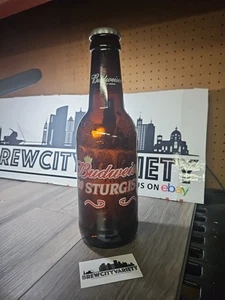 vintage Glass Budweiser Sturgis Bike Week 2002 Bottle Bank Nice - Picture 1 of 6