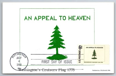 #1347 Historic American Flags Washington's Cruisers FDC Colorano Maxi Card - Image 1 of 2